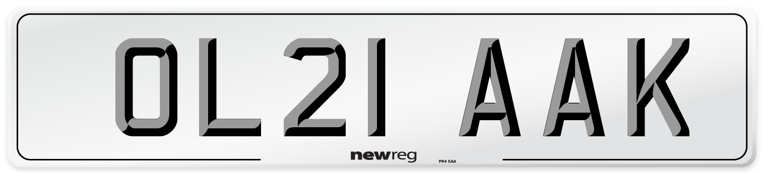 OL21 AAK Number Plate from New Reg
